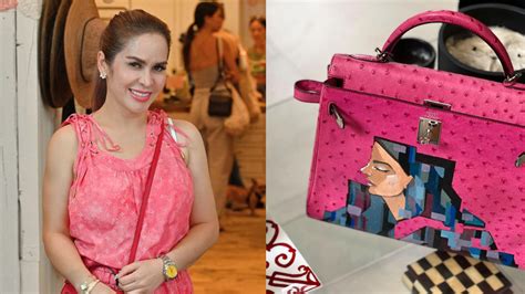 heart evangelista painted hermes bag